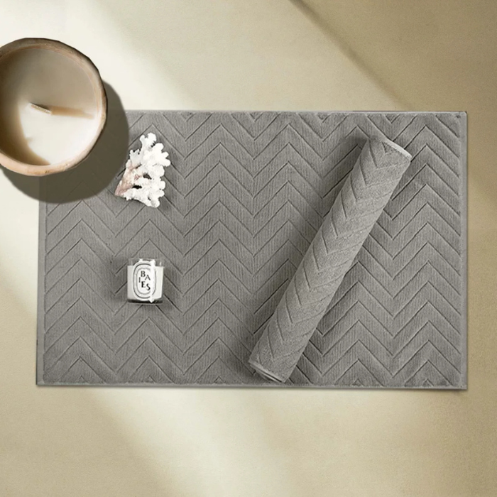Casse Hotel Style All Cotton Floor Bath Mat / Non slip high water absorbent