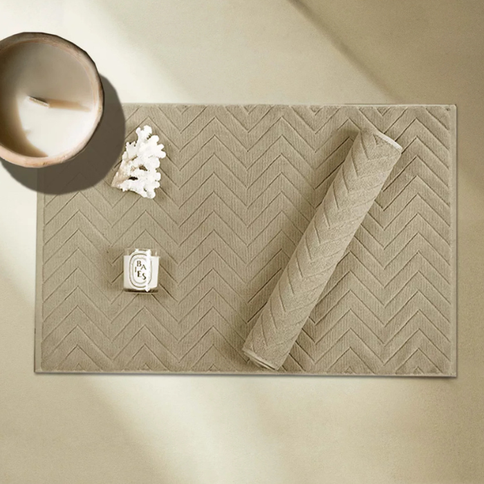 Casse Hotel Style All Cotton Floor Bath Mat / Non slip high water absorbent