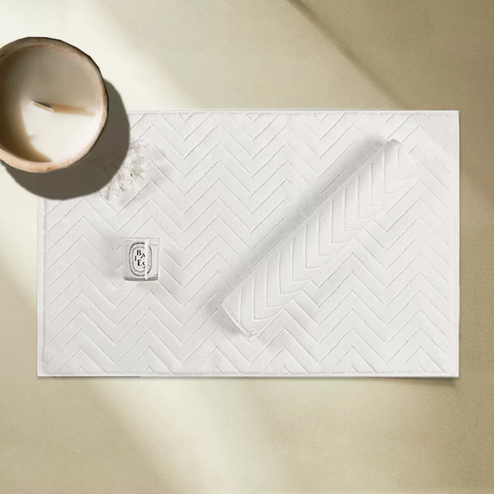 Casse Hotel Style All Cotton Floor Bath Mat / Non slip high water absorbent