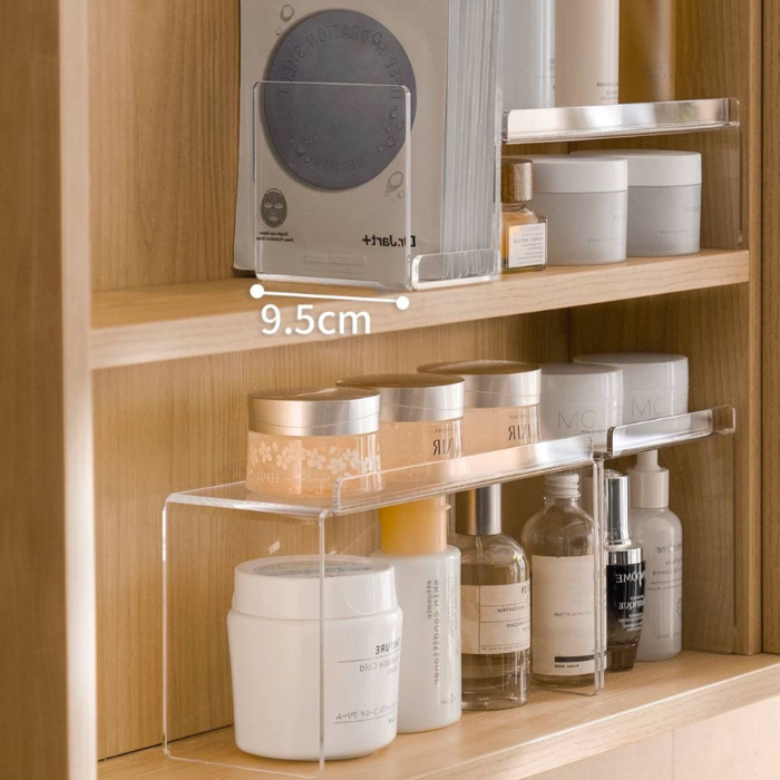 Acrylic rack divider for storage cabinets / shelves / organiser