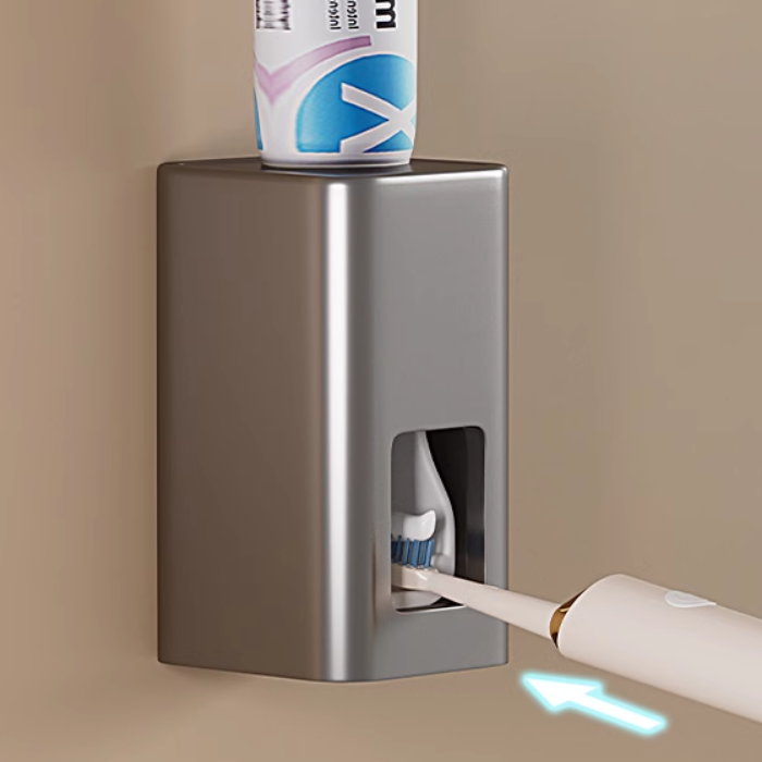 Automatic toothpaste squeezer dispenser / bathroom rack / toilet organiser