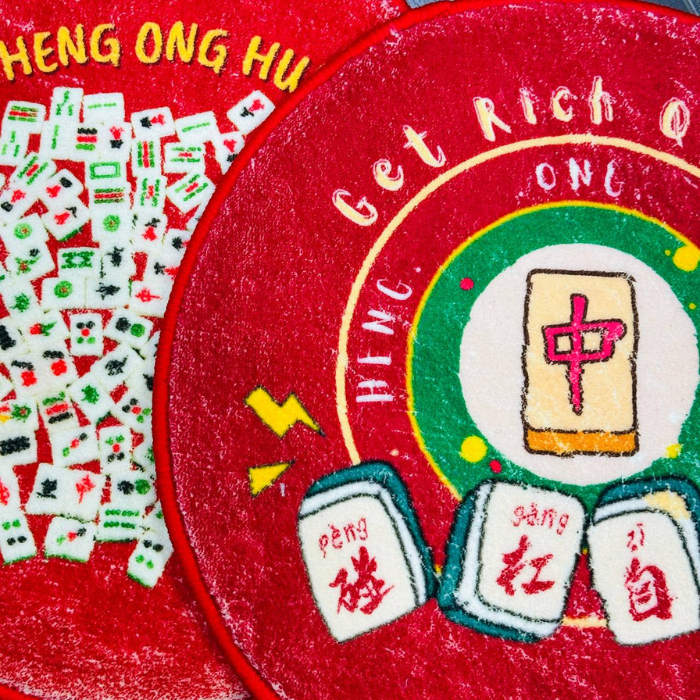 CNY Tufted Wall Hanging Mat / New Year / HUAT MAHJONG / home decor gifts ornaments