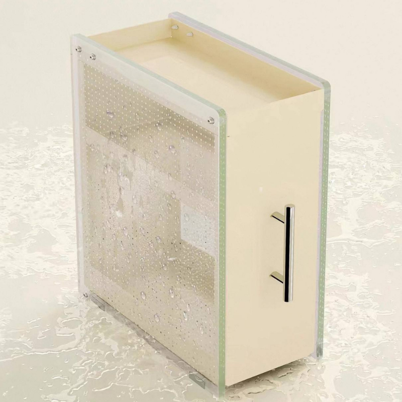 Minimalist Kitchen Countertop Sliding Drawer Cabinet pantry – Organizer with Pull-Out Drawers – Space-Saving Storage Rack for Spices, Coffee Pods, Utensils – Sturdy Metal Frame 