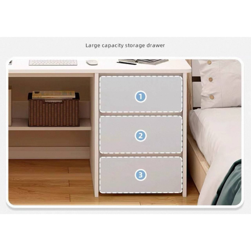 Scandinavian Study table with shelves Home Furniture Desk Furniture/BTO/HOME/REVAMP