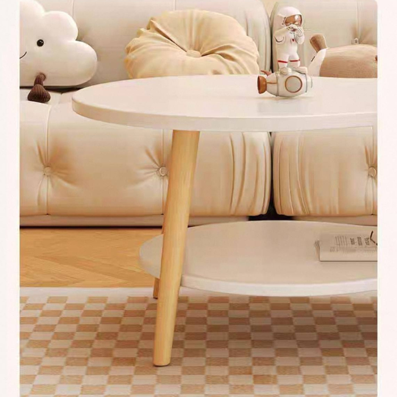 Cloud-Shaped Coffee Table – White Modern Center Table, Unique Curved Design, Minimalist Style for Living Room or Lounge