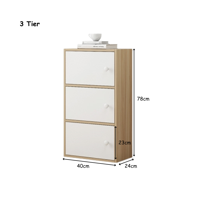 Scandinavian Storage Cabinets 3/4/5 tier | Book shelf