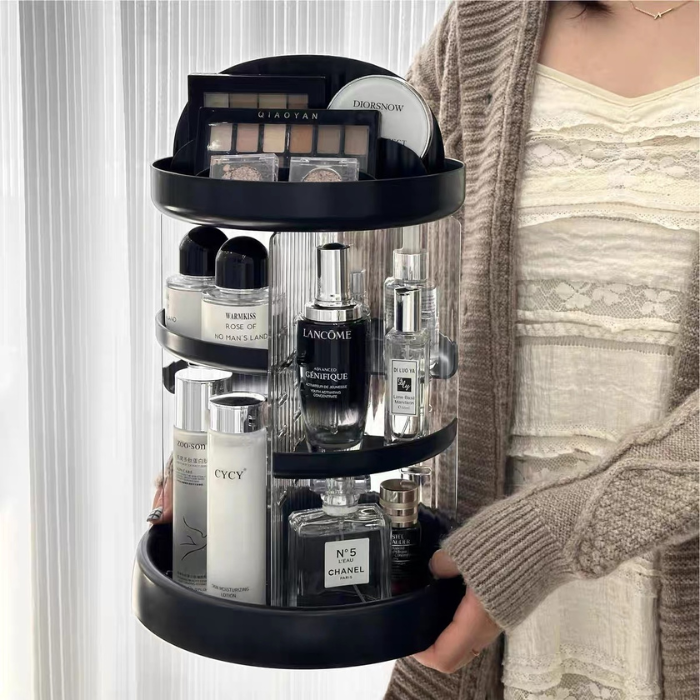 𝘿𝙞𝙖𝙢𝙤𝙣𝙙 Rotating Acrylic Makeup Organizer
