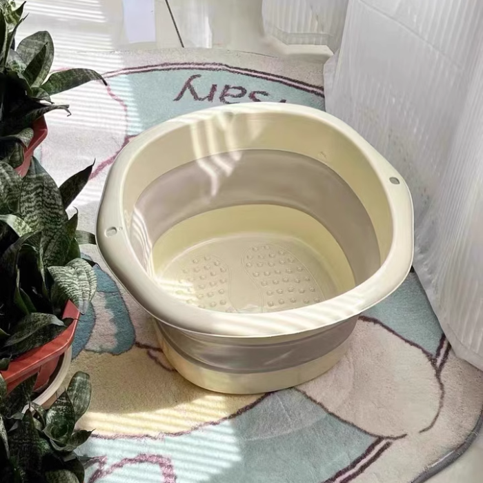 Foldable pail bucket / Collapsible Foot Spa Bath / Foot Soaker Bucket with Massager Acupoint