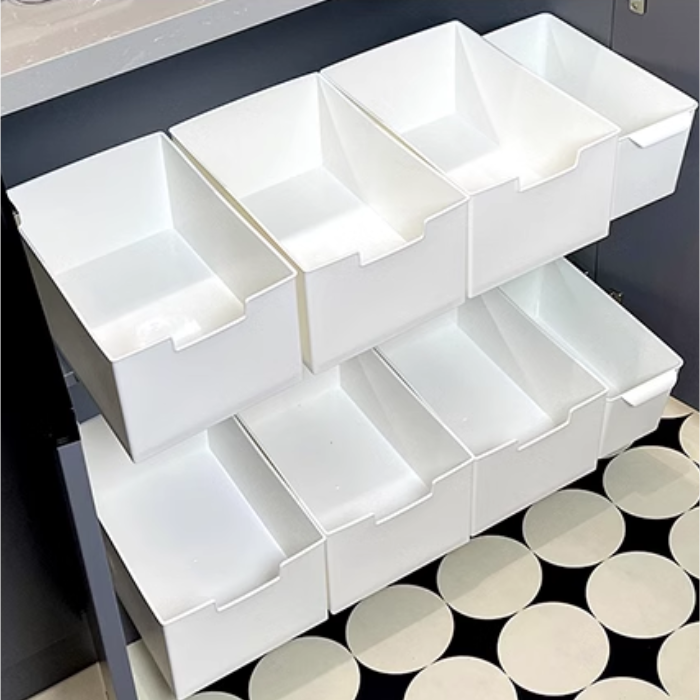 Pull out sliding racks storage box organiser / bathroom kitchen vanity sink