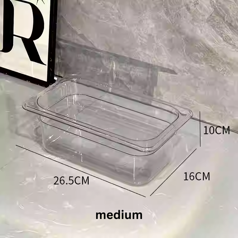 SKARI cabinet hanging transparent pull-out container storage box drawer organiser