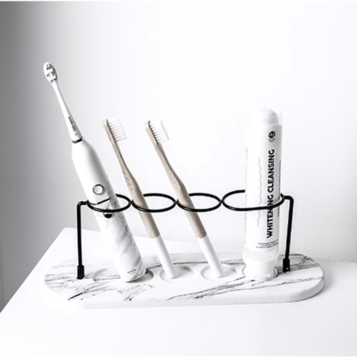 Diatomite Quick Dry Toothbrush Toothpaste Holder - Bathroom Rack Water Absorbent Organizer Mat