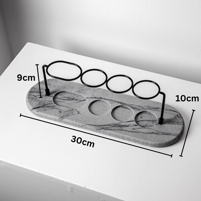 Diatomite Quick Dry Toothbrush Toothpaste Holder - Bathroom Rack Water Absorbent Organizer Mat