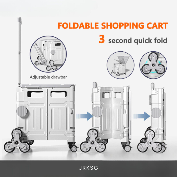 Smart Foldable Grocery Shopping Large Utility Cart / Supermarket Trolley / Home trolley cart