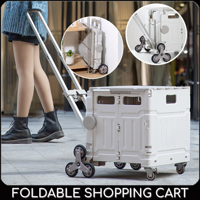 Smart Foldable Grocery Shopping Large Utility Cart / Supermarket Trolley / Home trolley cart