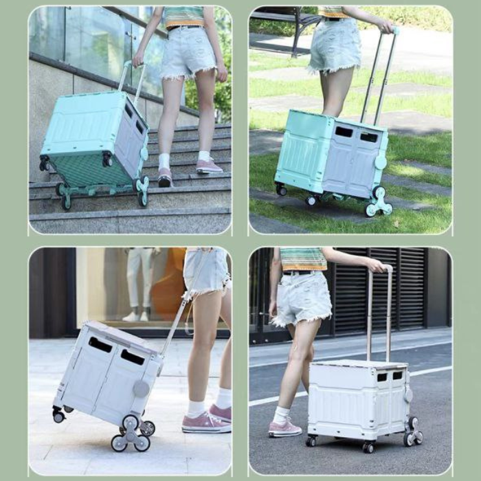 Smart Foldable Grocery Shopping Large Utility Cart / Supermarket Trolley / Home trolley cart