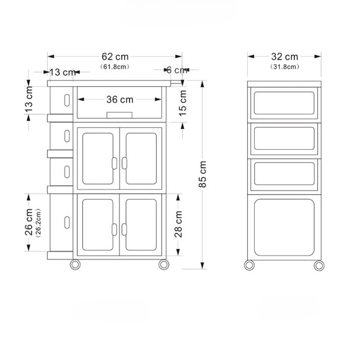KOFI Nursery New Born storage trolley rack / baby supplies / Baby Care Trolley / Infant Care Organizer drawer / Nursery cart