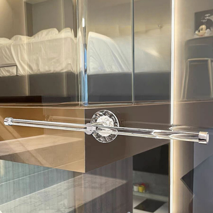 Modern Luxe Acrylic Bathroom Towel Rack