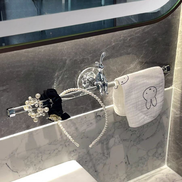 Modern Luxe Acrylic Bathroom Towel Rack