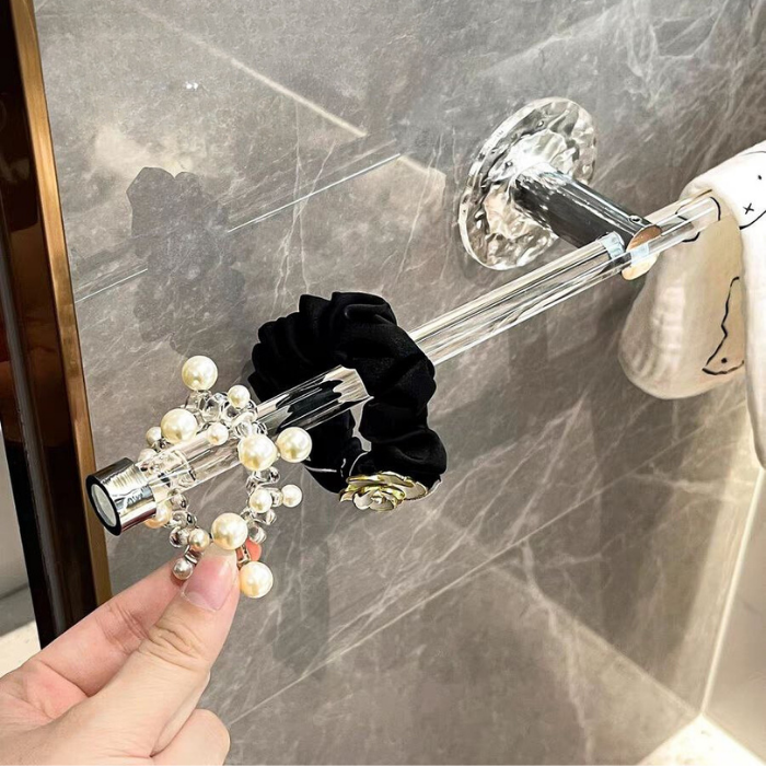 Modern Luxe Acrylic Bathroom Towel Rack