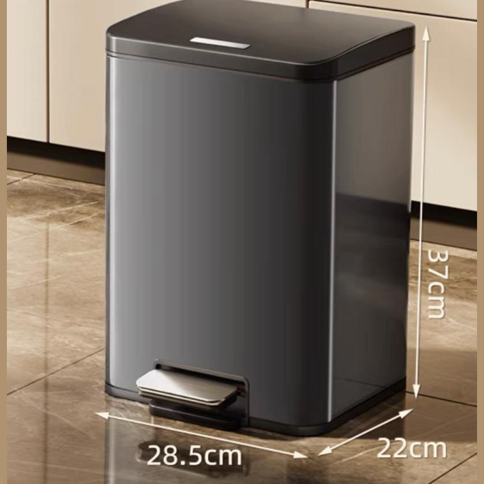 Stainless steel Black Pedal Dustbin Waste bin Recyclable bin