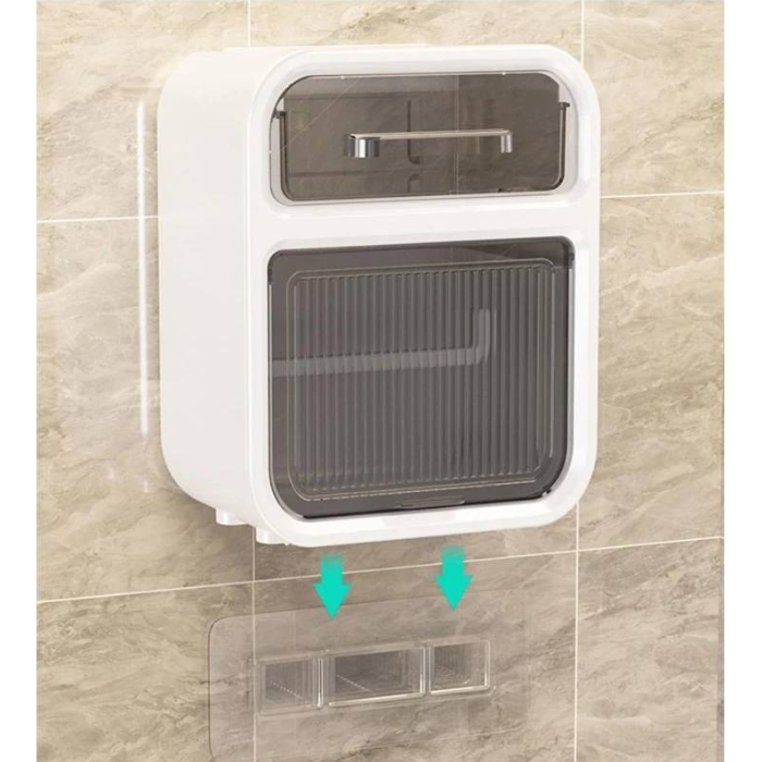 Toilet Paper Holder with Storage Drawer for Bathroom wall-mount