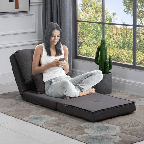 MICAR Convertible Flip Chair, Floor Lazy Sofa, Folding Couch Bed with Adjustable Backrest