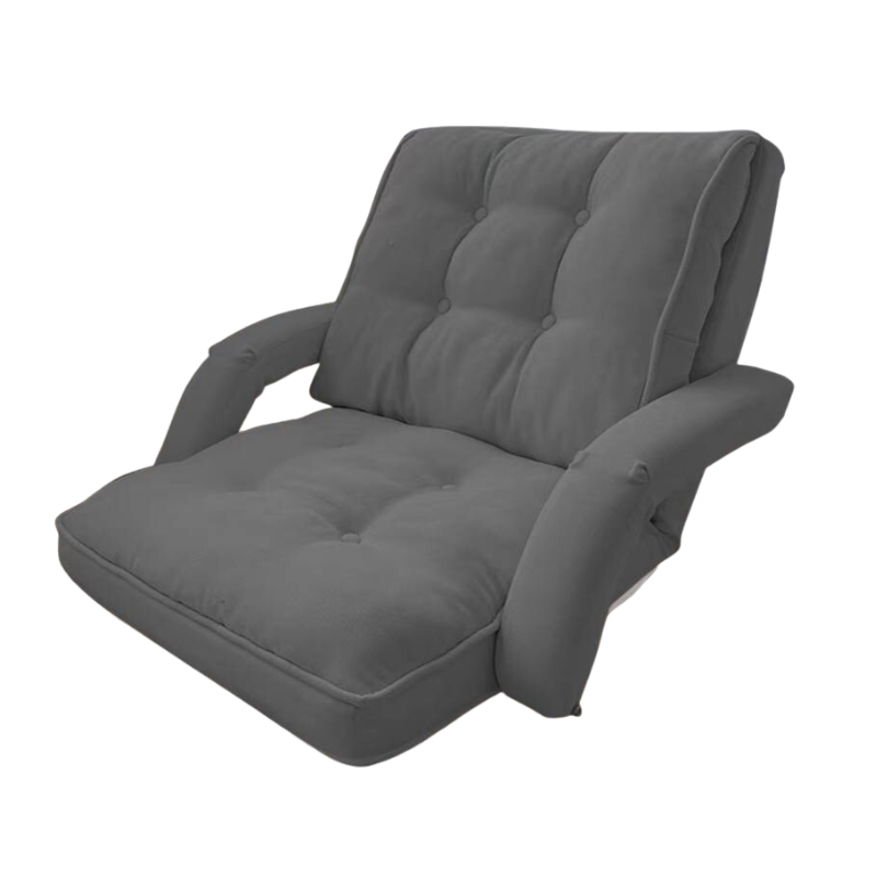 ZAYN Folding Floor Armchair Sofa / Adjustable Back & Lumbar support - Grey