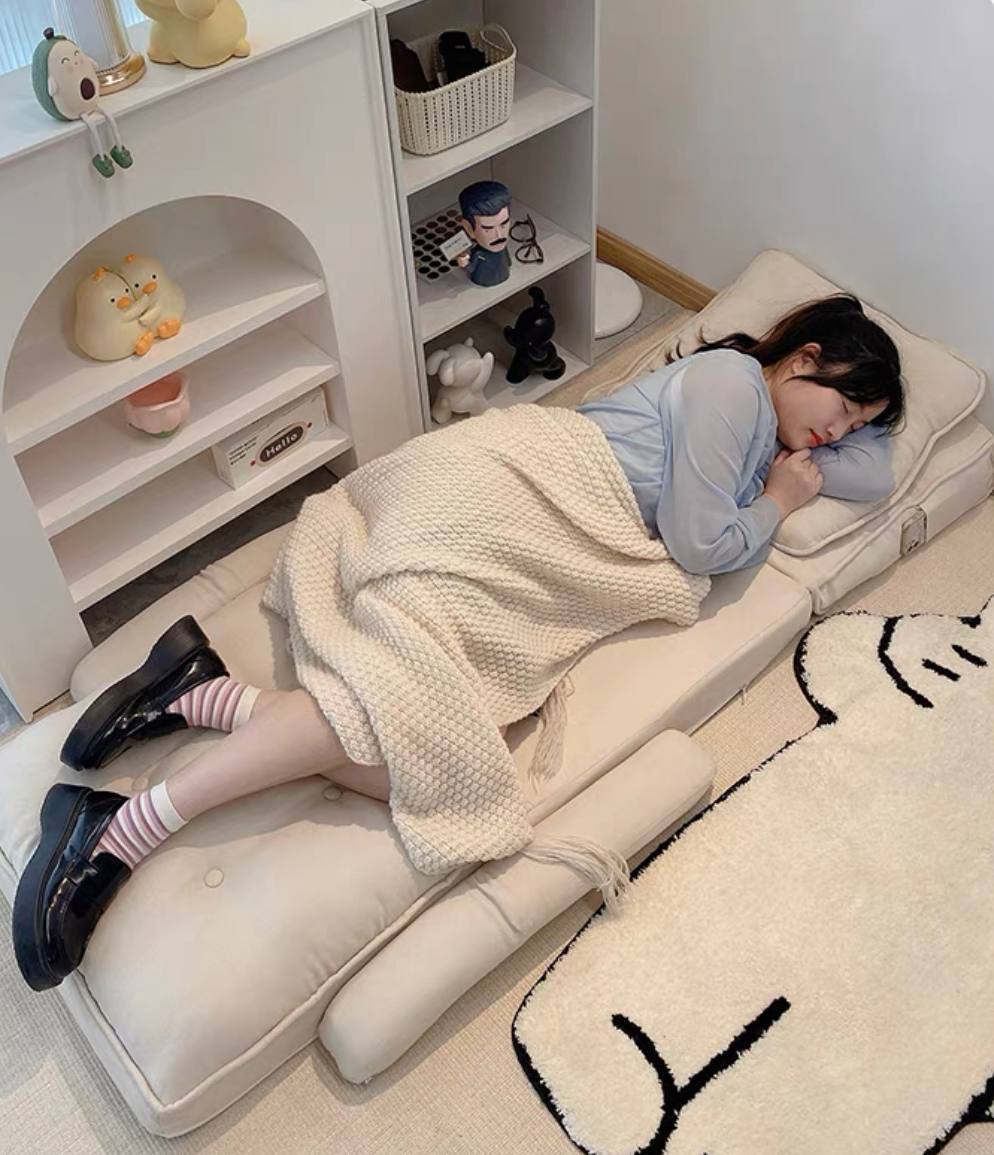 ZAYN Folding Floor Armchair Sofa / Adjustable Back & Lumbar support - Grey