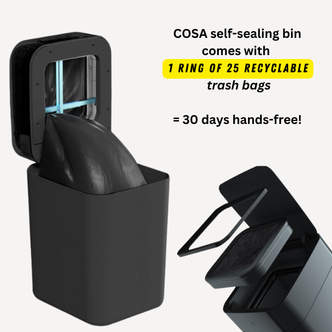 COSA lifestyle Smart Self-sealing dustbin | trash can | automatic sealing sensor waste bin