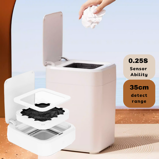 COSA lifestyle Smart Self-sealing dustbin | trash can | automatic sealing sensor waste bin
