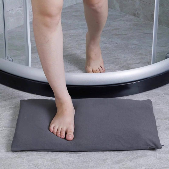 Soft Diatomite Earth Bath Floor Mat • Fast dry water absorbent