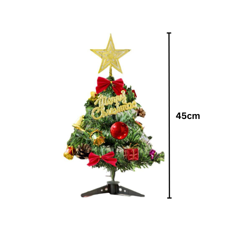 The holiday Mini Christmas Tree decoration with ornaments XMAS tree décor
