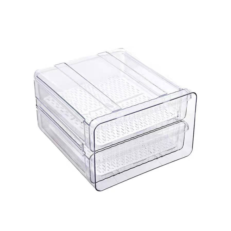 Kitchen Fridge Refrigerator Drawer style storage containers • Organizer • stackable kitchen racks