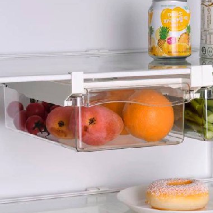 Hanging Fridge Drawer Organizer • Refrigerator storage box • Food containers • freezer racks