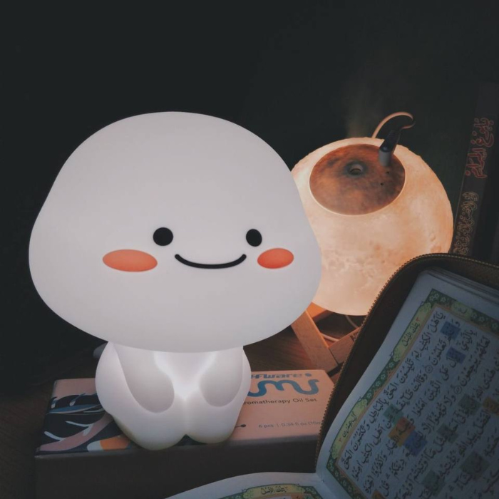 Kawaii QUBY • Cloud • Star Night lamp / soft silicone / rechargeable warm light / desk lamp / bed lamp