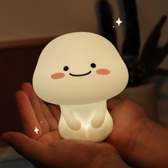 Kawaii QUBY • Cloud • Star Night lamp / soft silicone / rechargeable warm light / desk lamp / bed lamp