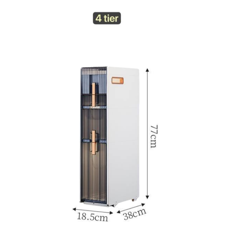 Modern White & Rose Gold Ultra Slim Bathroom Storage Cabinet with Toilet Paper Holder • toilet drawer cabinet