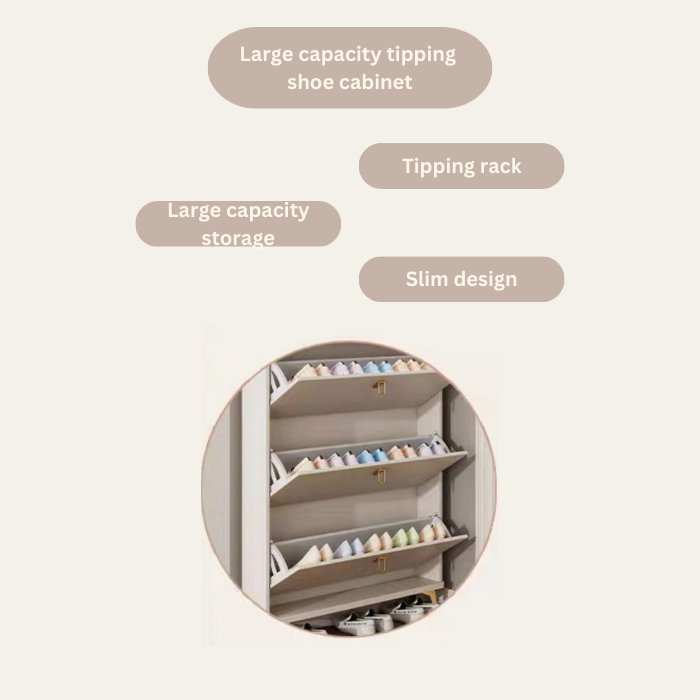 Swivel shoe rack for entryway corridor • Flip out Shoe Cabinet