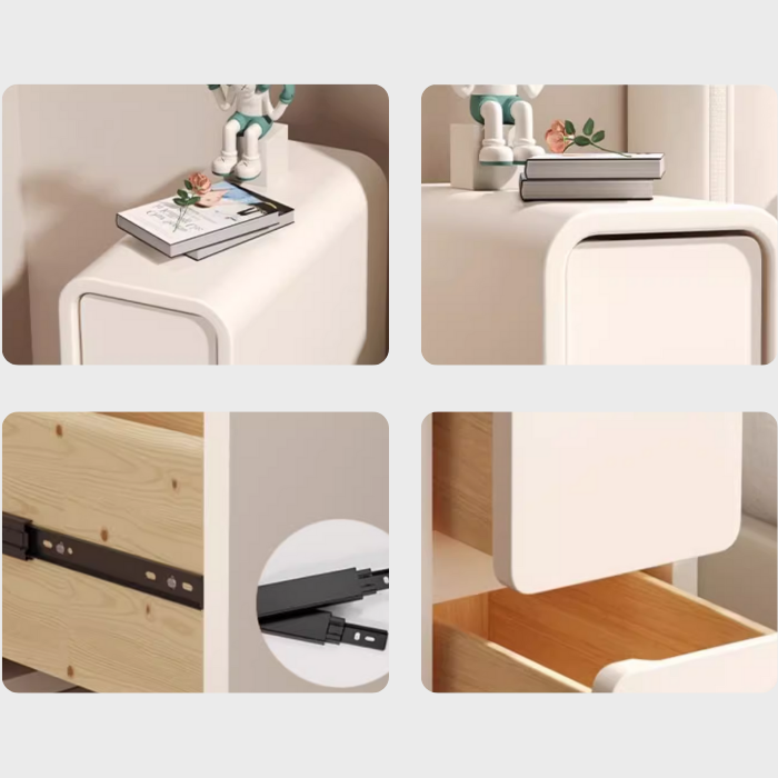 Ultra-Narrow Bedside Table 20cm Modern Minimalist bedside Drawer Storage Cabinet