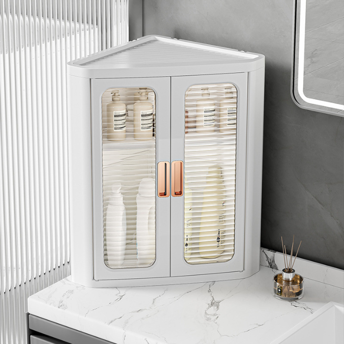 Minimalist space-saving Corner storage cabinet / kitchen bathroom organiser rack