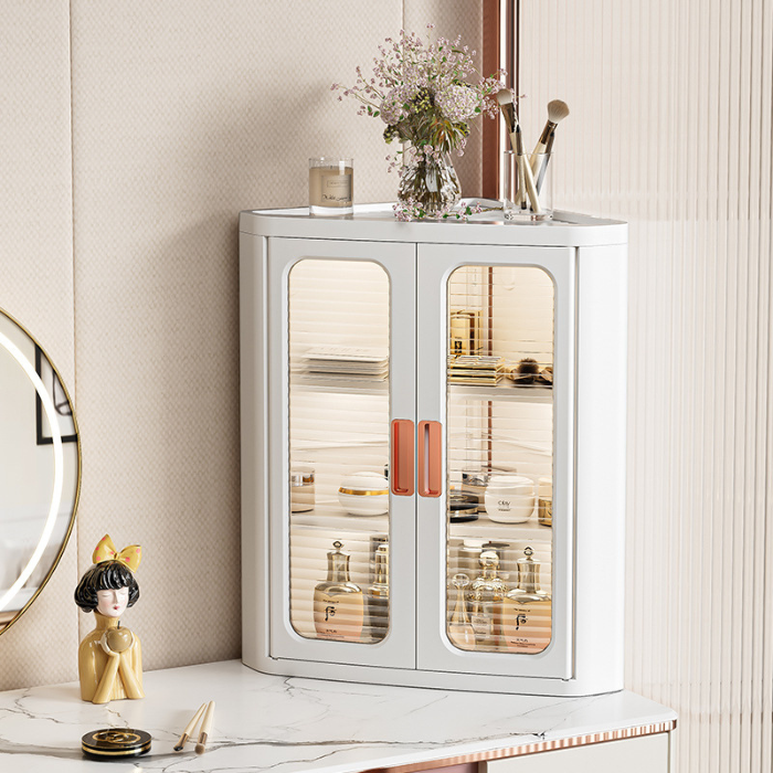 Minimalist space-saving Corner storage cabinet / kitchen bathroom organiser rack