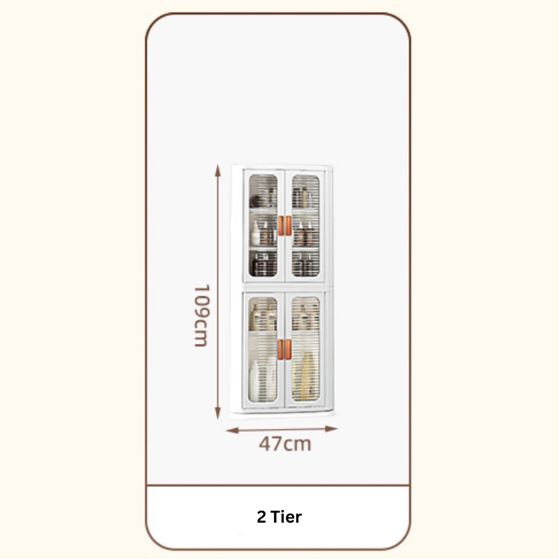 Minimalist space-saving Corner storage cabinet / kitchen bathroom organiser rack