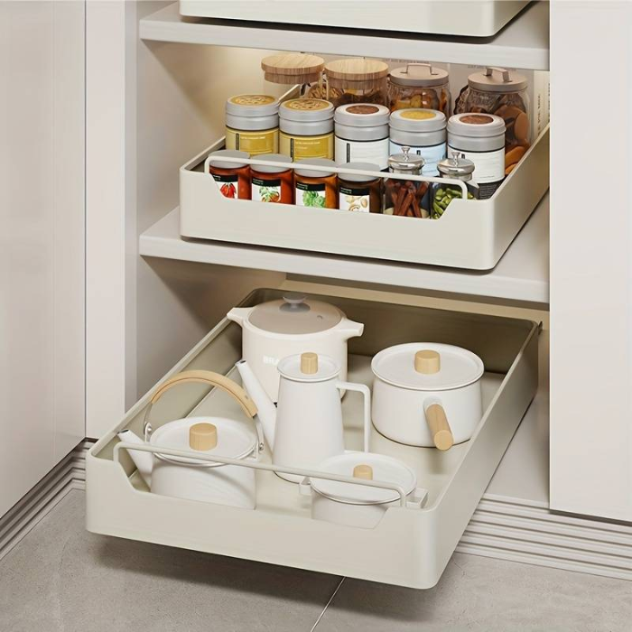 Accessible Drawer Pull-Out Cabinet Organizer / Under Sink Storage / Slide Out Pantry Shelves Rack