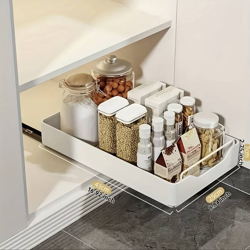 Accessible Drawer Pull-Out Cabinet Organizer / Under Sink Storage / Slide Out Pantry Shelves Rack