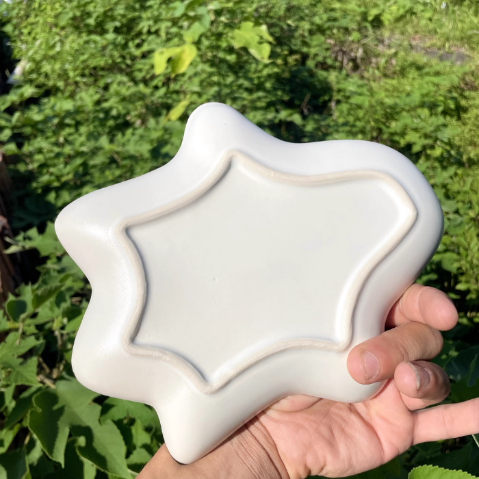 Halloween Ceramic Ghost Shaped Plate / Serving Platter home decor props