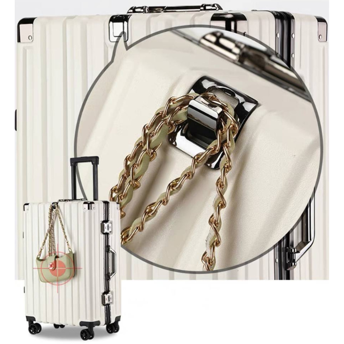 Ezytravel Aluminum case luggage / Lightweight Hard Suitcase / 360° silent wheel 20 26 28 inch