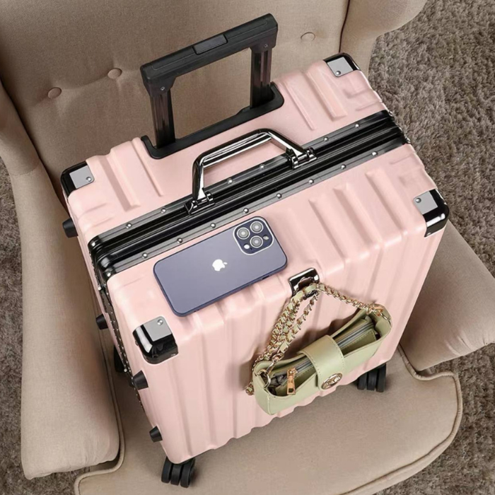 Ezytravel Aluminum case luggage / Lightweight Hard Suitcase / 360° silent wheel 20 26 28 inch