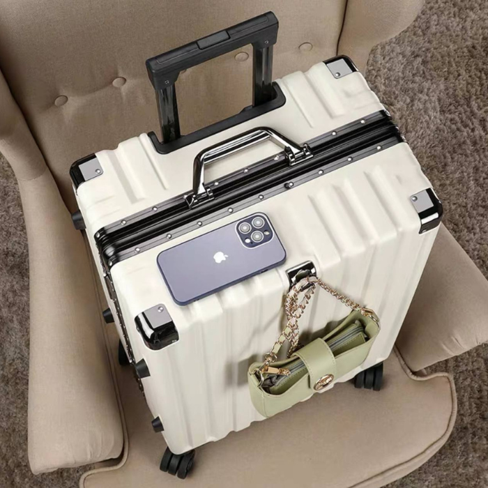 Ezytravel Aluminum case luggage / Lightweight Hard Suitcase / 360° silent wheel 20 26 28 inch