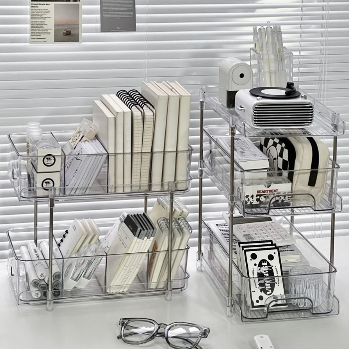 Acrylic sliding rack pull out drawer storage organizer / home organiser