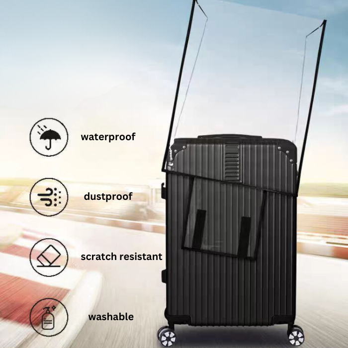 PVC luggage protector • luggage transparent cover • protect suitcase and baggage